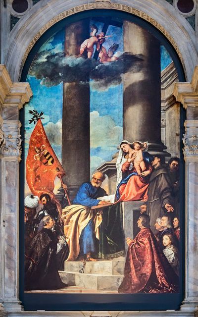 La Pala Pesaro di Tiziano - san giovanni battista arte architettura edifici